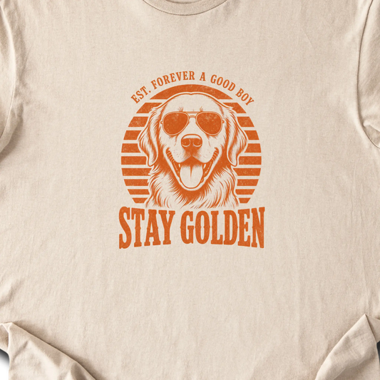 Stay Golden T-Shirt — Sand zoomed