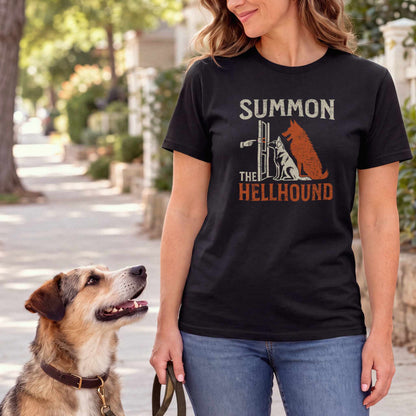 Summon the Hellhound T-Shirt — Black female