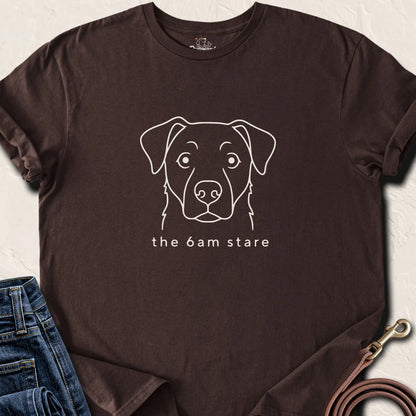 The 6 AM Stare T-Shirt — Dark Chocolate standard