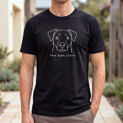 The 6 AM Stare T-Shirt — Black male