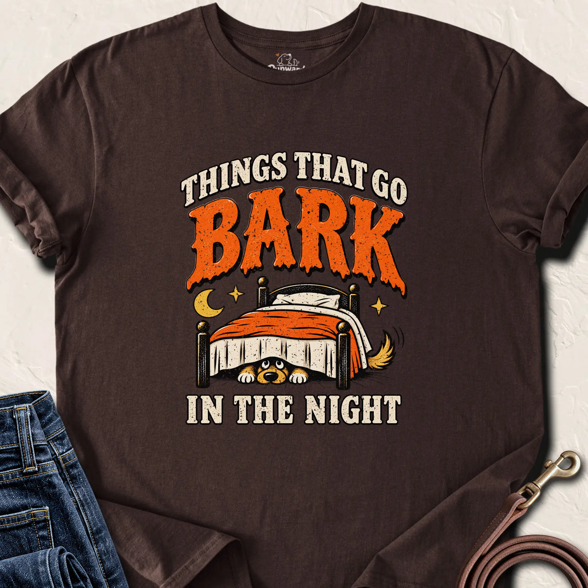 Things That Go Bark In The Night T-Shirt — Dark Chocolate standard