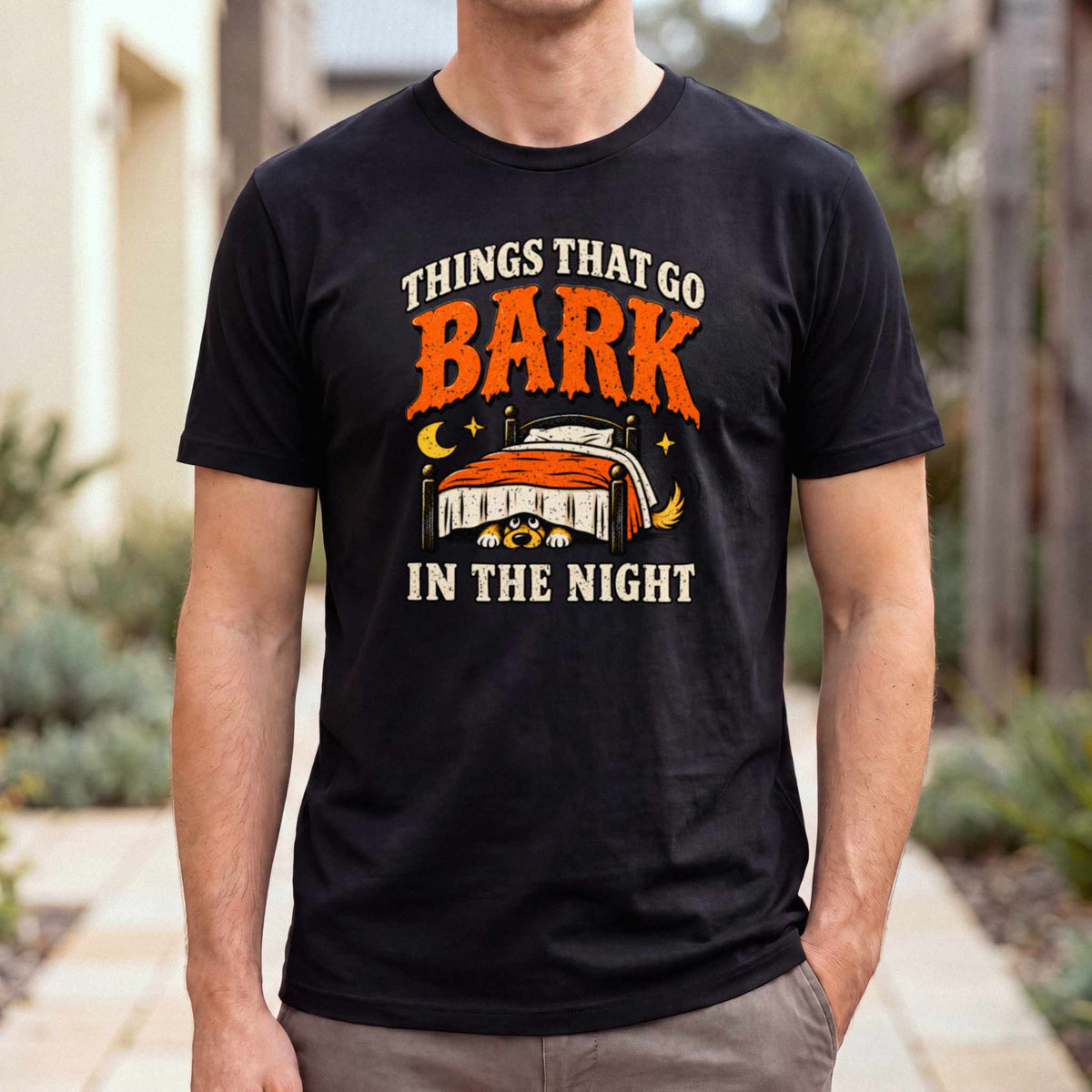 Things That Go Bark In The Night T-Shirt — Black male