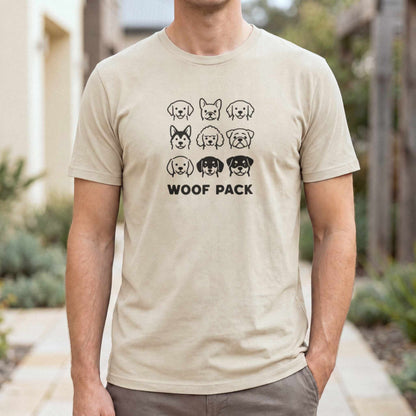 Woof Pack T-Shirt — Sand male