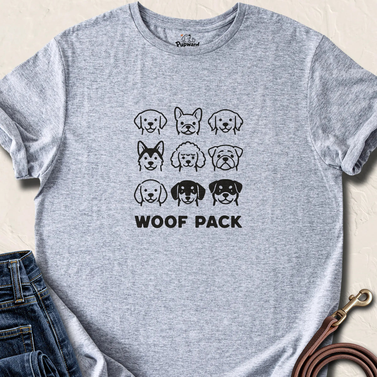 Woof Pack T-Shirt — Sport Grey standard