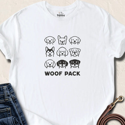 Woof Pack T-Shirt — White standard
