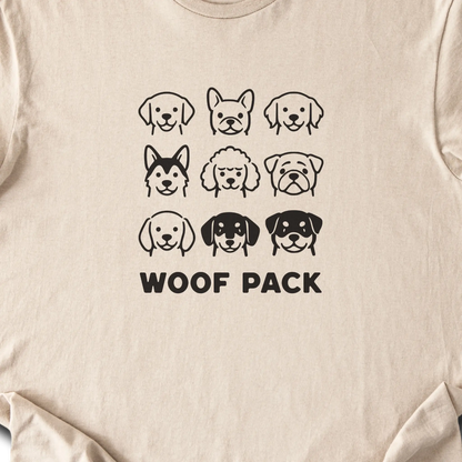 Woof Pack T-Shirt — Sand zoomed