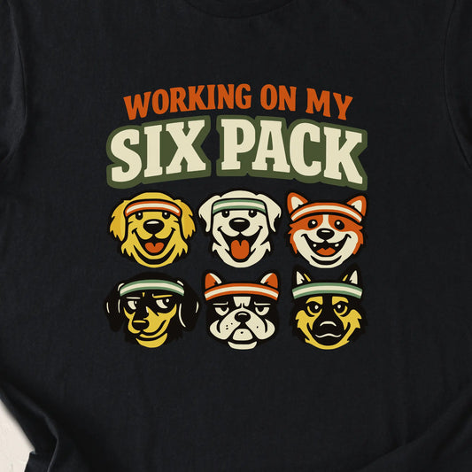 Working On My Six Pack — Black zoomed
