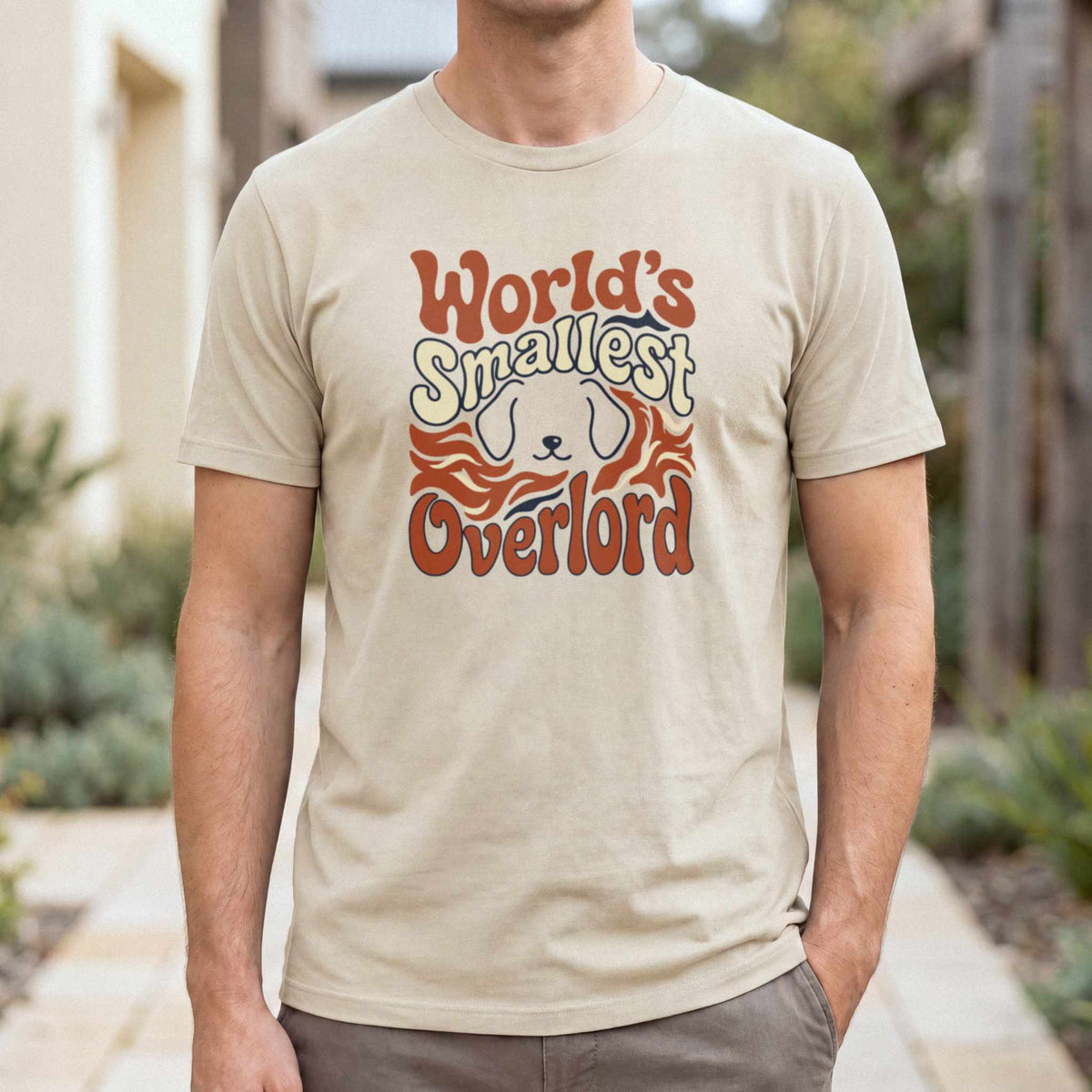 World’s Smallest Overlord T-Shirt — Sand male
